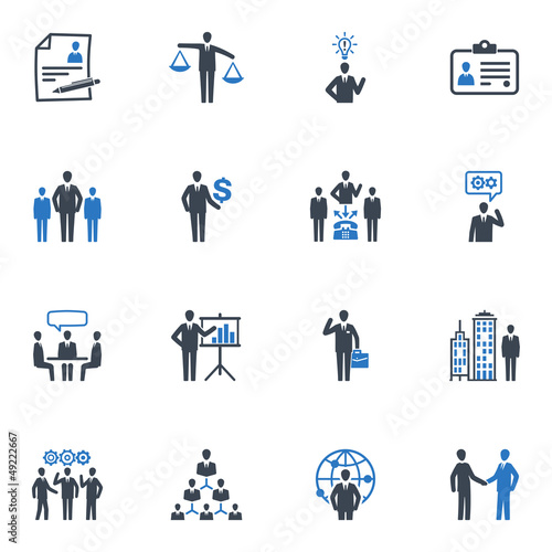 Management and Human Resource Icons - Blue Series #49222667