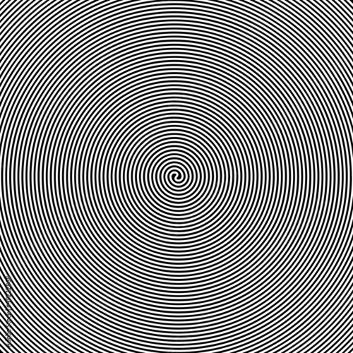 Black and white hypnotic vector background