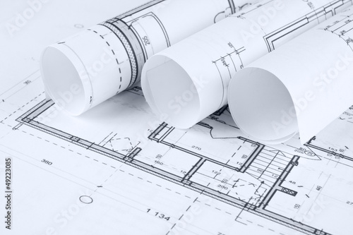 Architect rolls and house plans