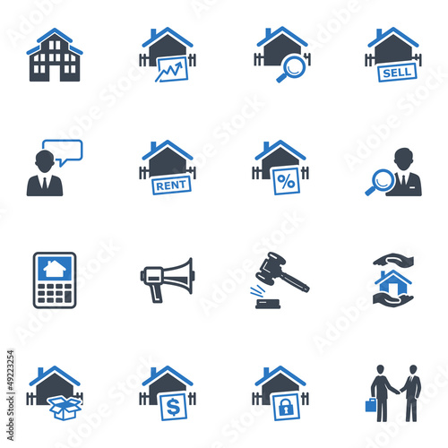 Real Estate Icons - Blue Series