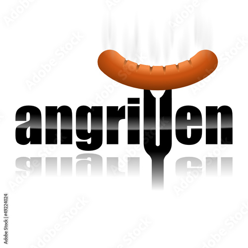 schriftzug angrillen I