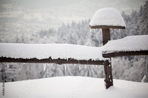 Fototapeta Naklejka Na Ścianę i Meble -  Beautiful winter photo taken in mountains