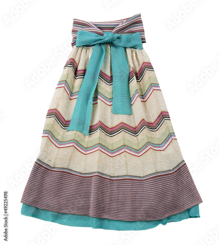 Knitted pleated strapless dress