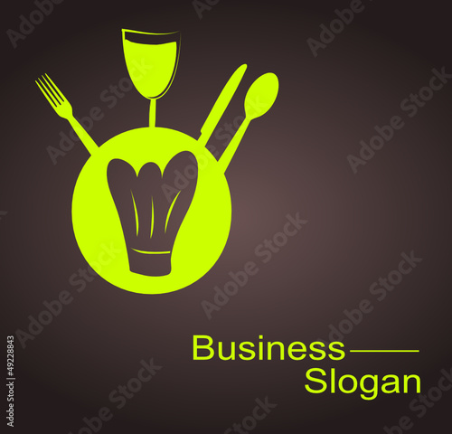logo restaurant moderne vert