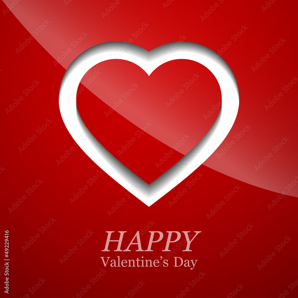 Valentines day card with heart. Valentines day card with heart.