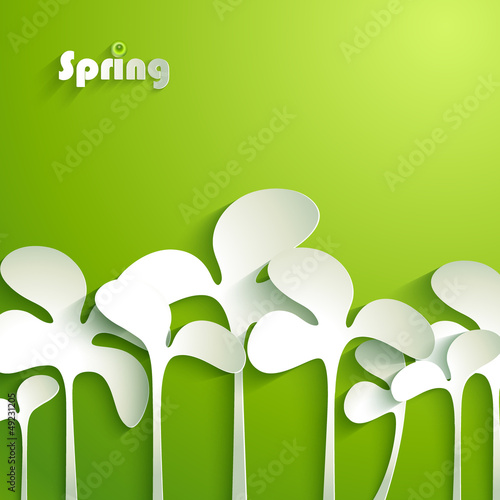 Abstract paper leaves