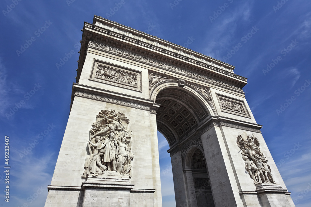 Sculptures on walls of Arce de Triomphe, Paris