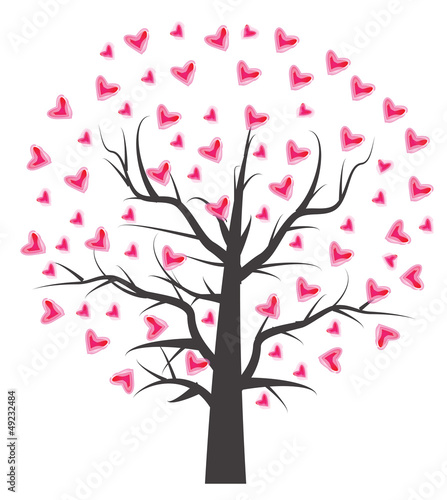 heart tree with heart leaf