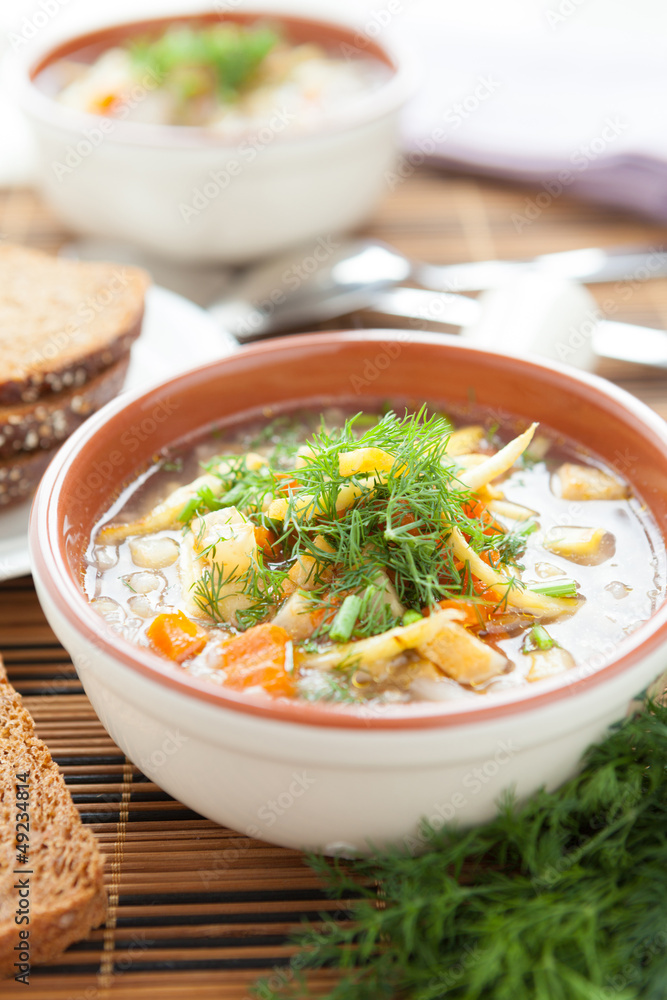 two aromatic vegetable soup two aromatic vegetable soup