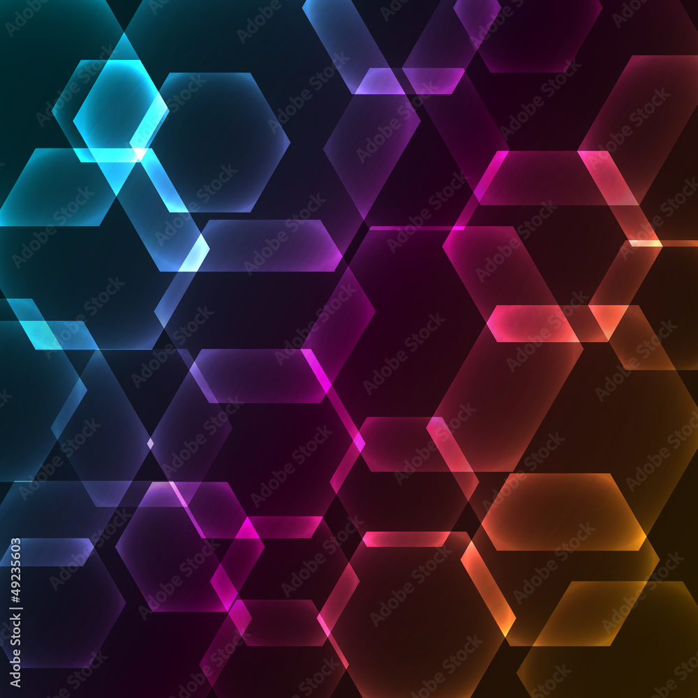 Bokeh blur with hexagons background Bokeh blur with hexagons background