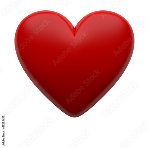 Free Download Red 3D heart isolated with clipping path - GFXLoad