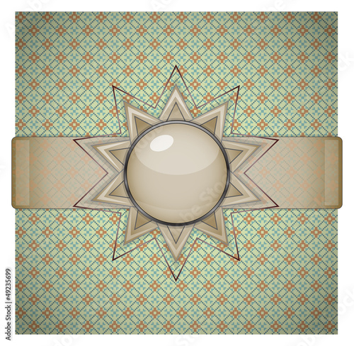Retro background with ornament. Illustration 10 version