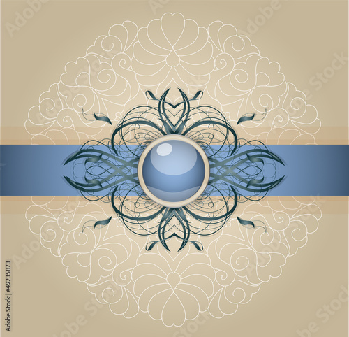 Retro background with ornament