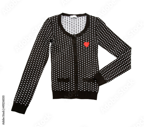 Knitted pullover with hearts