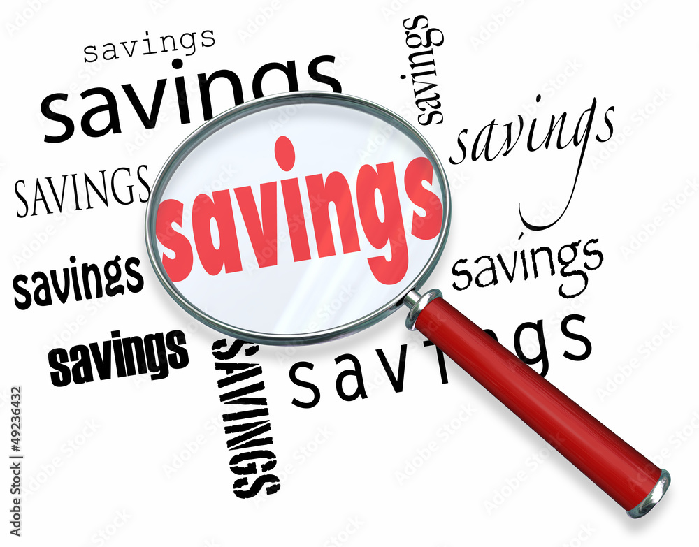 Searching for Savings Words Magnifying Glass Best Deal Searching for Savings Words Magnifying Glass Best Deal