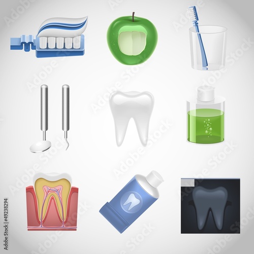 dental vector icon set