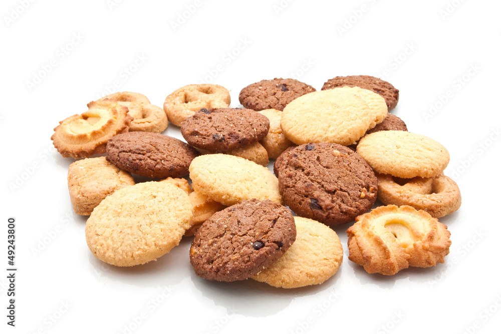 Assorted cookie isolated on white Assorted cookie isolated on white