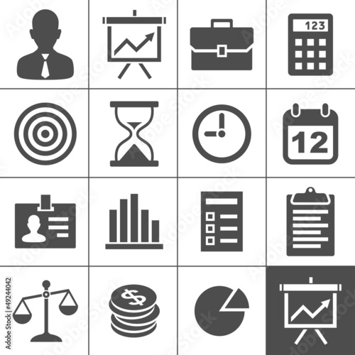 Business icons set - Simplus series