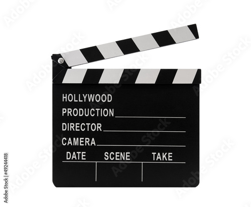 Film clapperboard with clipping path