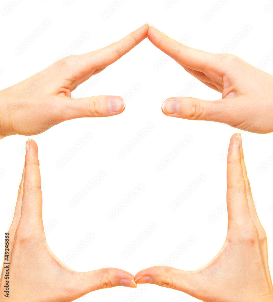 Hands making house Hands making house