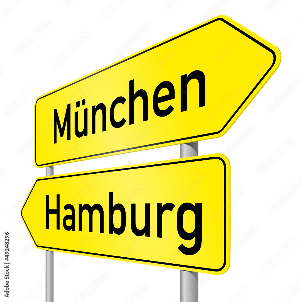Fototapeta premium schild lr münchen hamburg I