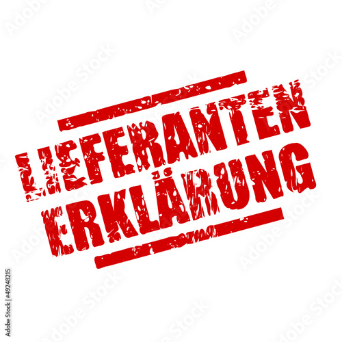 stempel eckig lieferantenerklärung I