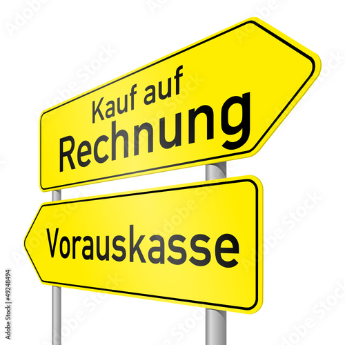 schild lr kauf auf rechnung vorauskasse I