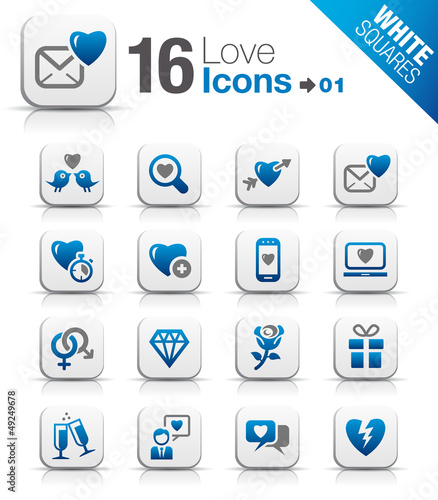 White Squares - Love and Dating icons