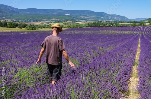 Lavendelfeld mit jungen Mann - lavender field and young man 01