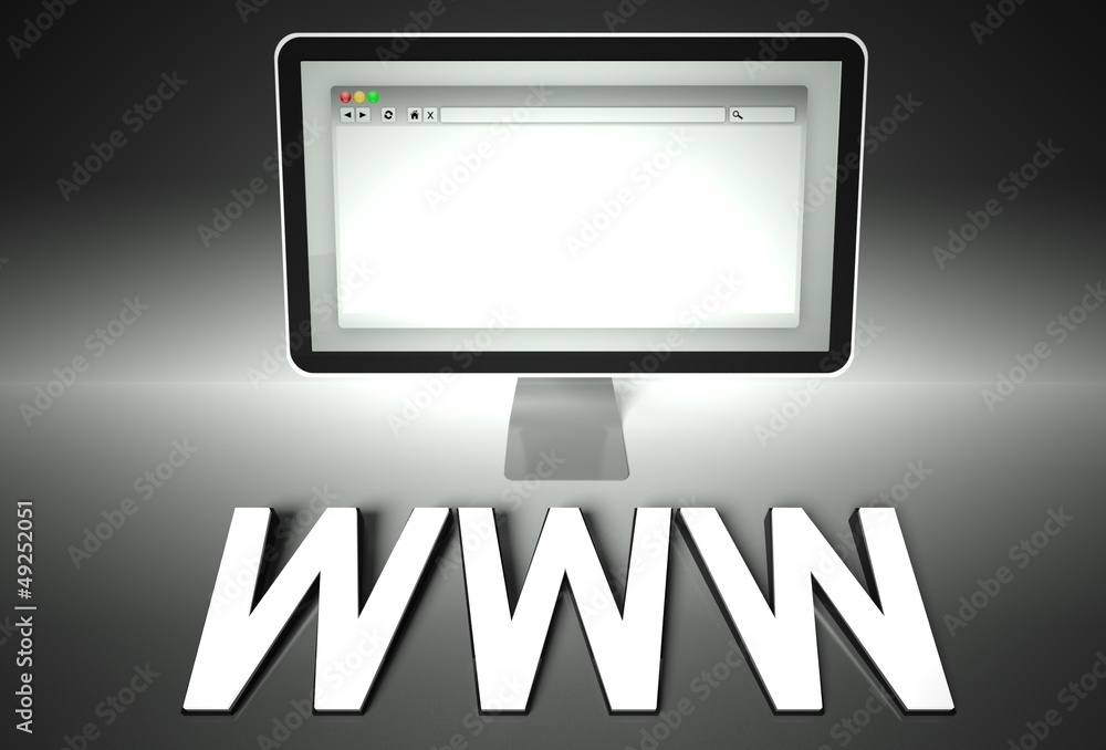 Computer and web browser with Www, Network Computer and web browser with Www, Network