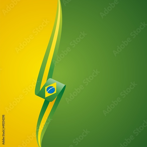 Brazilian left side yellow color brochure cover vector