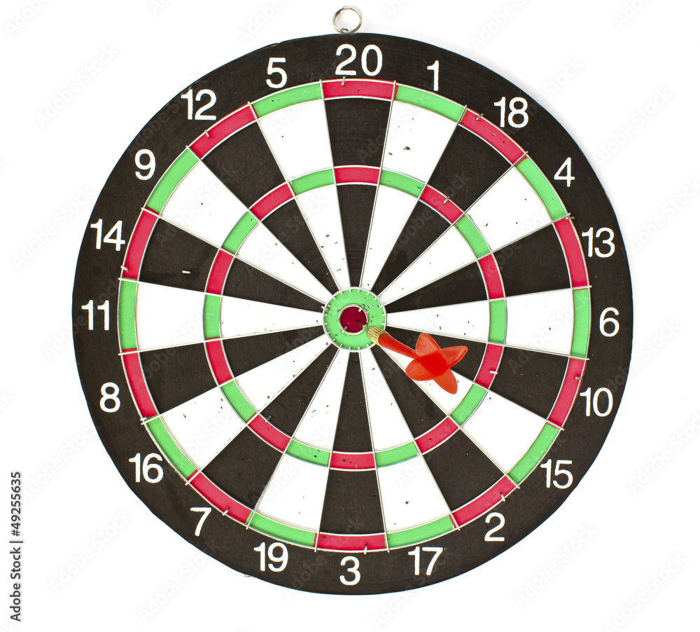 Dartboard with Darts isolated on white background Dartboard with Darts isolated on white background