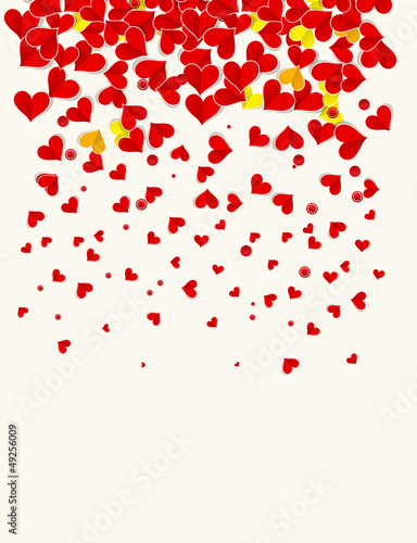 Fototapeta Naklejka Na Ścianę i Meble -  Love background with hearts valentine day card banner