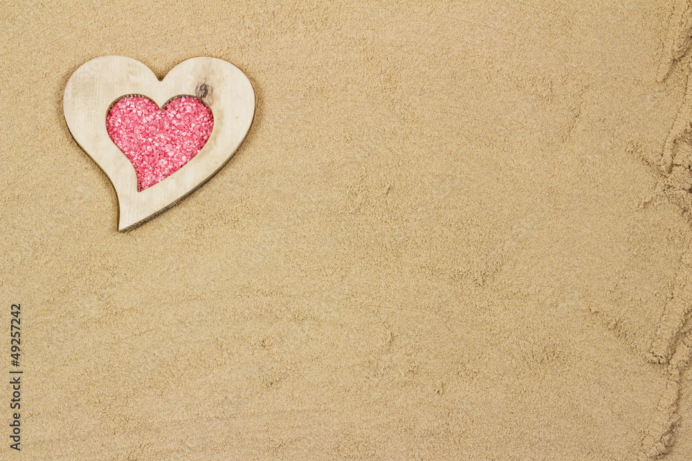 Fototapeta premium Heart in the sand.