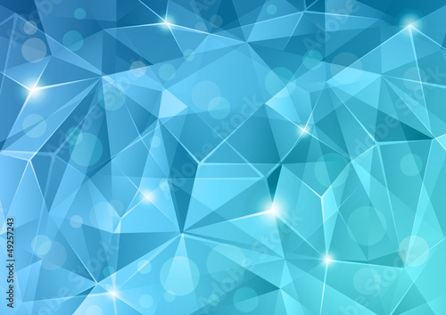 Abstract blue crystal background.