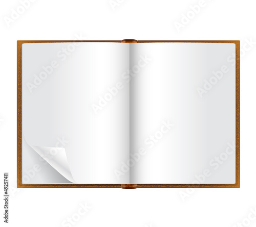 open book with blank pages