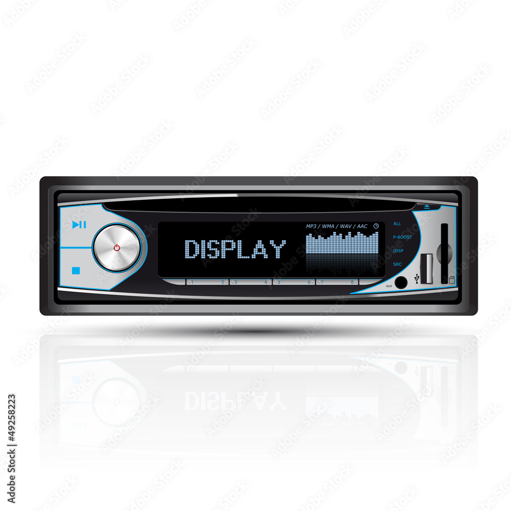 Obraz premium Car radio blue
