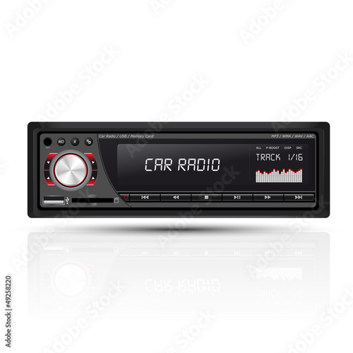 Car radio red
