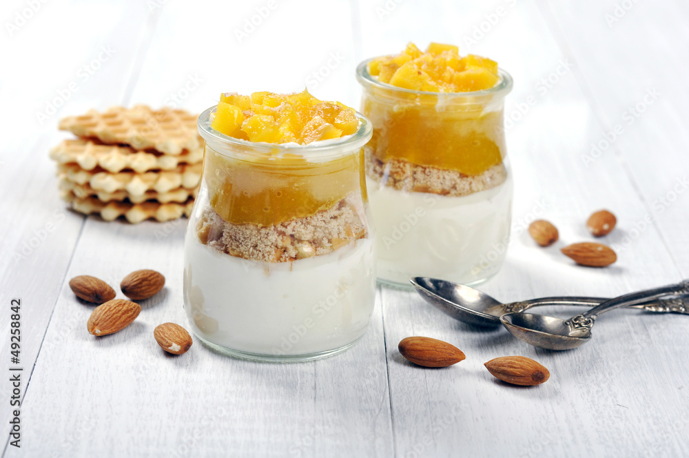 Fruit dessert with mango Fruit dessert with mango