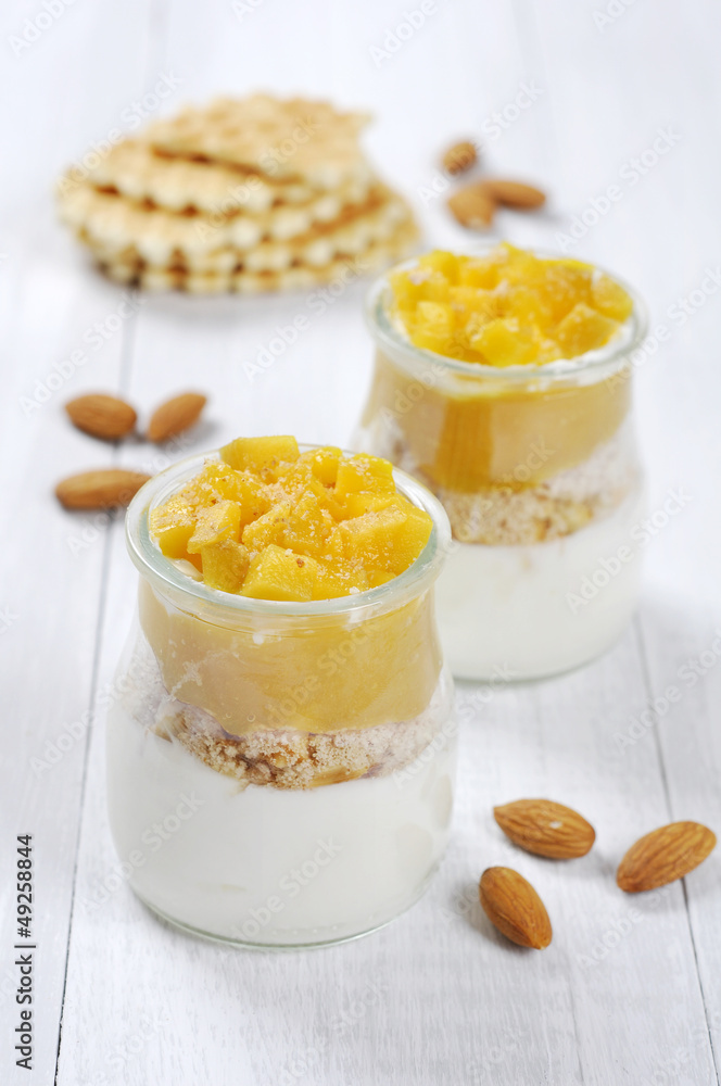 Fruit dessert with mango Fruit dessert with mango