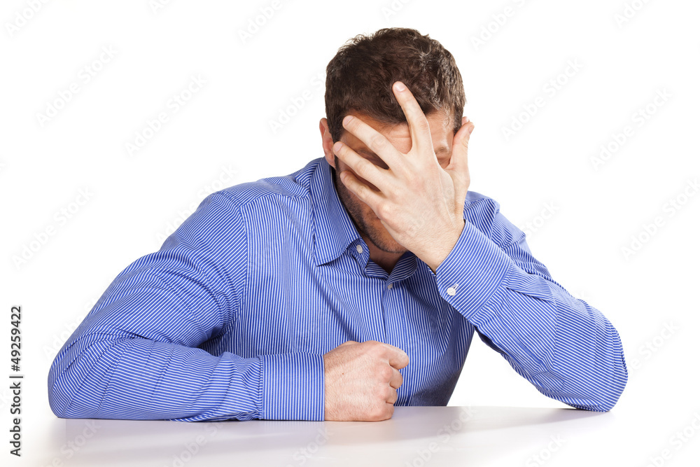 embarrassing man covers his face by hand embarrassing man covers his face by hand