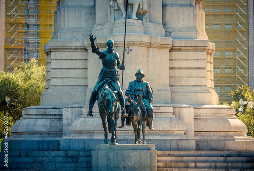 Miguel de Cervantes monument in Madrid