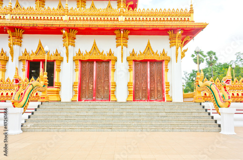 Golden pagoda at the Thai temple, Khonkaen Thailand