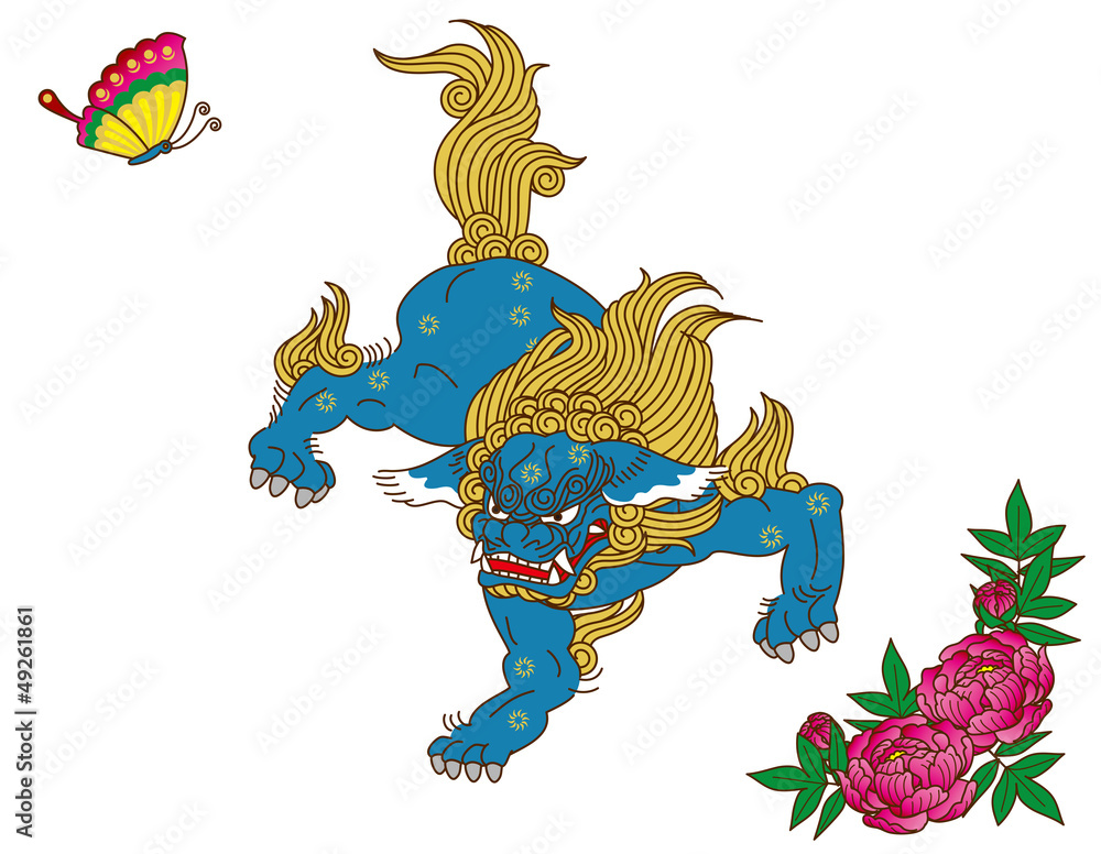 唐獅子牡丹Images – Browse 12 Stock Photos, Vectors, and Video
