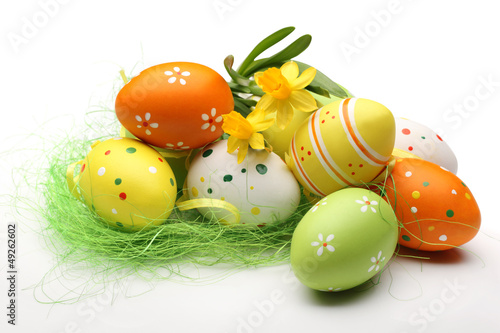 Photography Daffodils and easter eggs