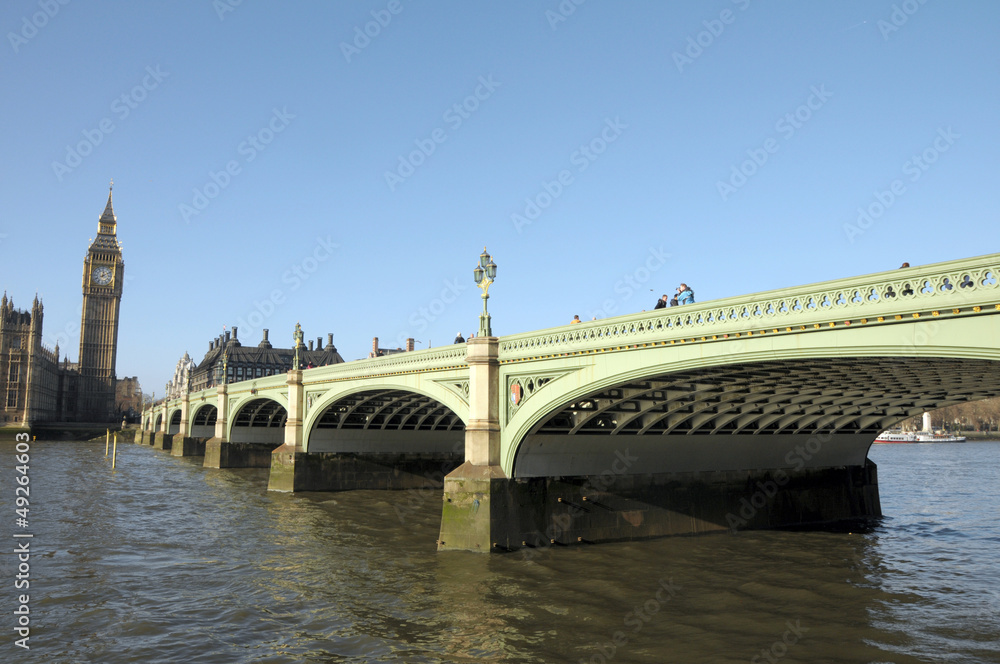 Big Ben, Westminster Bridge and River Thames
