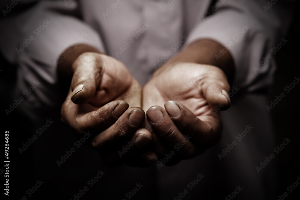 Fototapeta premium working hands of old man