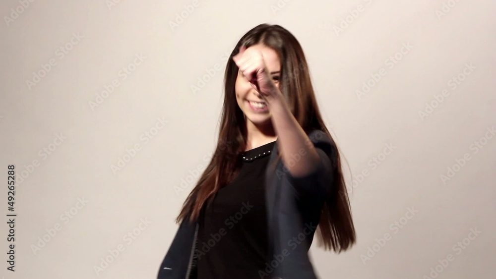cheerful girl cheerful girl