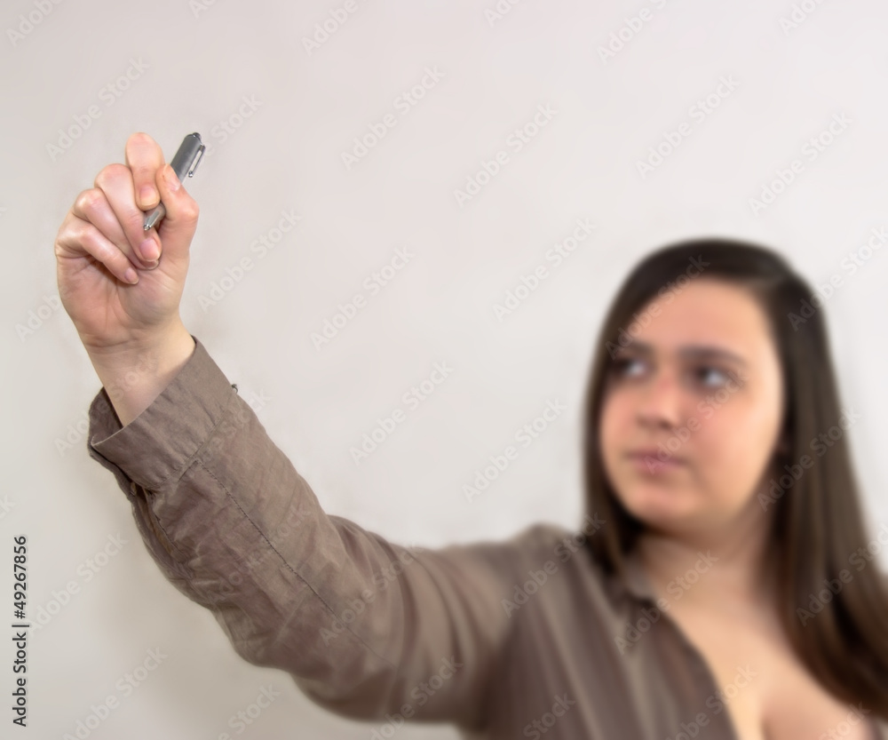 Businesswoman Draws Businesswoman Draws