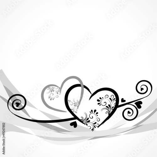 2 Herzen mit Ornamenten